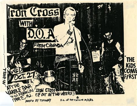 Doa Iron Cross Punk Hardcore Flyer This Woulda Been A Goo Flickr