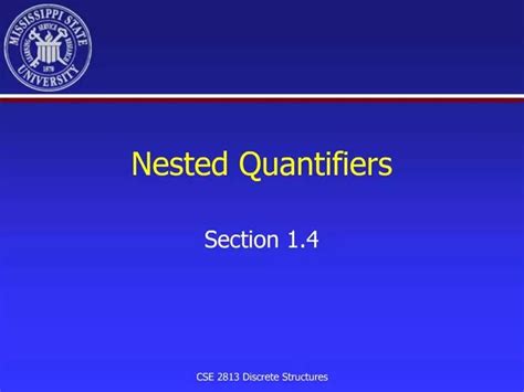 Ppt Nested Quantifiers Powerpoint Presentation Free Download Id743954