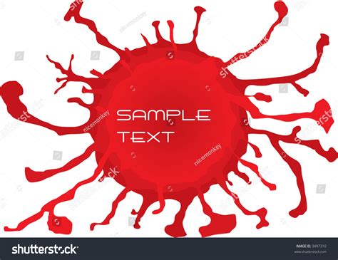 Abstract Circle Design Blood Like Fluid Stock Vector Royalty Free