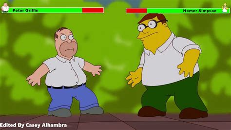 Peter Griffin Vs Homer Simpson With Healthbars 12 Youtube