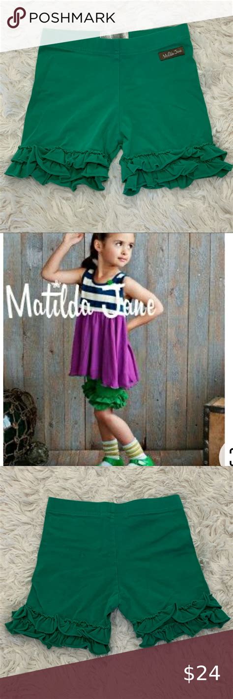 Matilda Jane Seaweed Shorties Sz 6 Good Hart Green 4 Girls Matilda