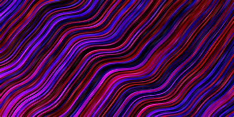 Dark Blue Red Vector Pattern With Wry Lines Bright Sample With