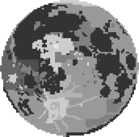 Pixel Moon Digital 528x522 Art