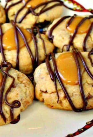 Peanut Butter Toffee Turtle Cookies Recipe Food Butter Toffee