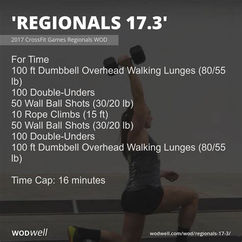 Regionals 173 Workout Functional Fitness Wod Wodwell