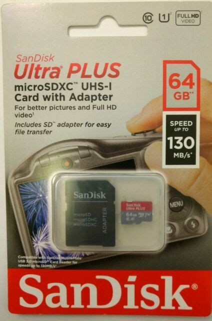 Sandisk Ultra Plus 64gb Microsdxc Uhs I Card With Adapter Adapter View