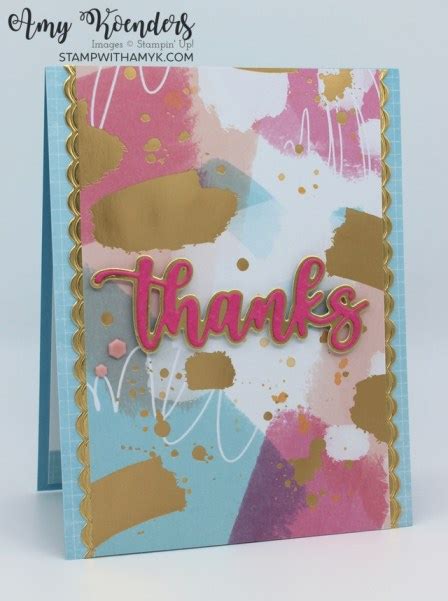 Stampin Up Amazing Thanks Cas Thank You Card Stamp With Amy K