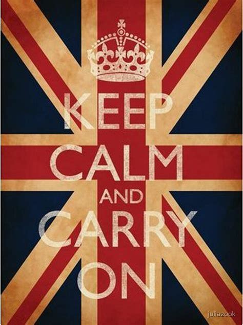 Keep Calm And Carry On Sticker By Juliazook Redbubble