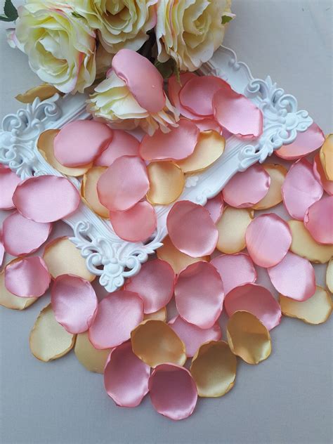 Rose Gold Rose Petals Gold Rose Petals Rose Gold Wedding Decor Flower