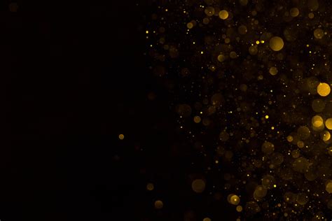 Golden Glitter Falling Sparkle Background Stock Photo Download Image