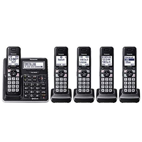 Panasonic 5 Handsets Link2cell Dect 60 Talking Caller Id Voice Assist