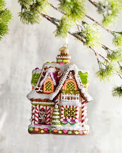 John Huras Gingerbread House Christmas Ornament Neiman Marcus