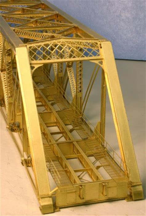 Etched Brass Single Track Pratt Thru Truss Bridge At Ilchester
