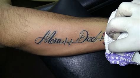 Update 89 About Mom Dad Tattoo With Heartbeat Unmissable In Daotaonec