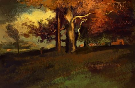 Study Of Early Autumn Montclair By George Inness By Birgitte Gustavsen