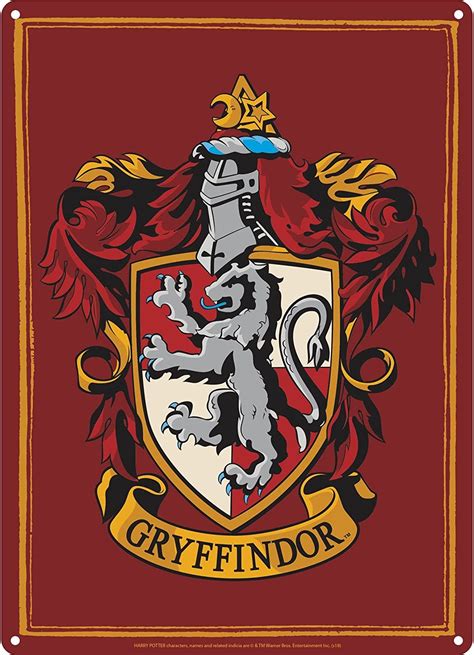 Half Moon Bay Harry Potter Wall Art Gryffindor Crest Tin Signs