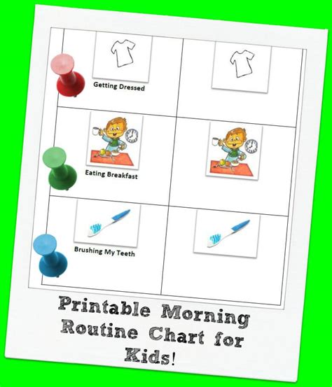 Visual Schedules Morning Routine Chart The Superkids Activity Guide