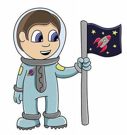 Astronaut Clip Clipart Cartoon Space Astronauts Cliparts