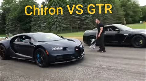 Bugatti Chiron Vs R35 Nissan Gtr Iveytune 1500 Hp Youtube