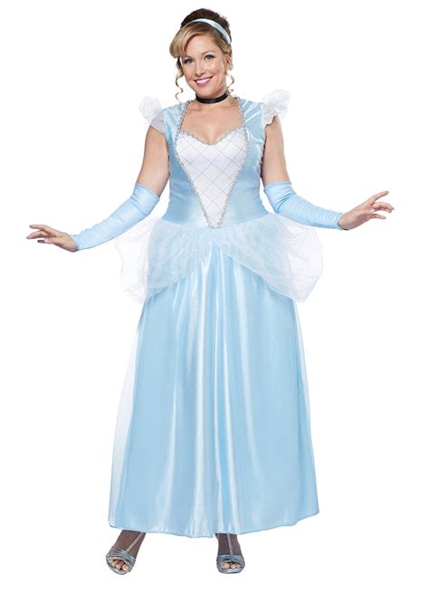 Adult Plus Size Classic Cinderella Princess Costume By California Costumes 01744