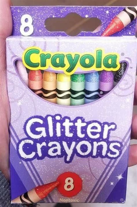 Crayola Glitter Crayons 8 Count Glitter Crayons Back To School Supplies