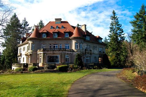 Casa Histórica De Pittock Mansion Portland Oregon Imagen De Archivo