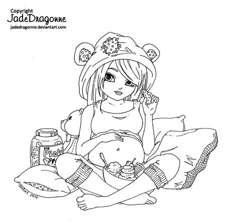 Pickles And Ice Cream Lineart By Jadedragonne Fairy Coloring Pages