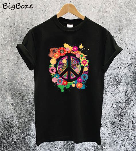 Peace Sign Colorful T Shirt