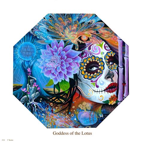Goddess Of The Lotus Giclee Print Day Of The Dead Art Dia De Etsy