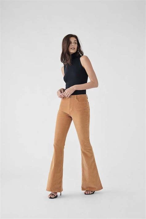 RACHEL HIGH RISE FLARE MARIGOLD Flares Fashion Retro Look