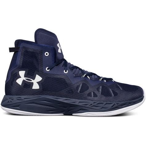Under Armour Mens Ua Lightning 4 Basketball Shoes In Midnight Navy
