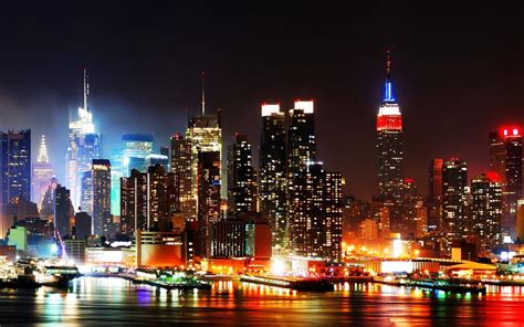 Manhattan New York City Night Wallpapers Wallpaper Cave