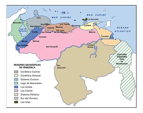 Mapa Politico Territorial De Venezuela