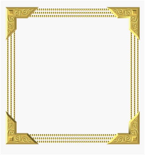 L Gold Frame Square Border Decoration Decor Borders For Certificates