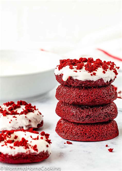 Easy Eggless Red Velvet Donuts Mommys Home Cooking