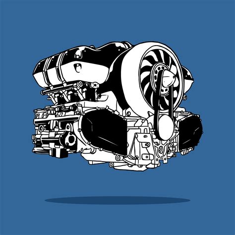 Car Engine Drawing Vector 215008 Vector Art At Vecteezy