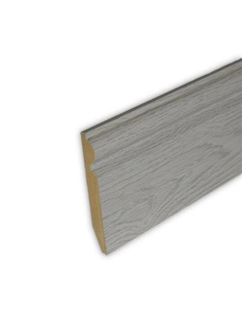 Light Grey Skirting Board Mdf With Vinyl Wrap Wood Floor Warehouse