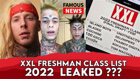 Xxl Freshman List 2022 Leaked The Island Boys Tom Macdonald Sofaygo