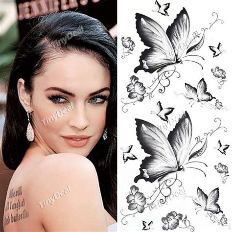 Personalized Waterproof Temporary Tattoo Body Art Sticker For Decorative Use Butterfly Pattern