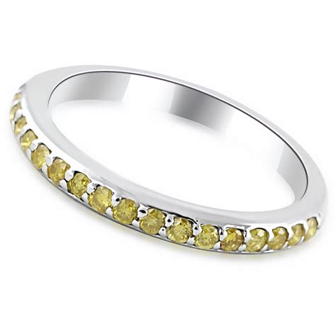 13ct Fancy Yellow Diamond Wedding Band Ring