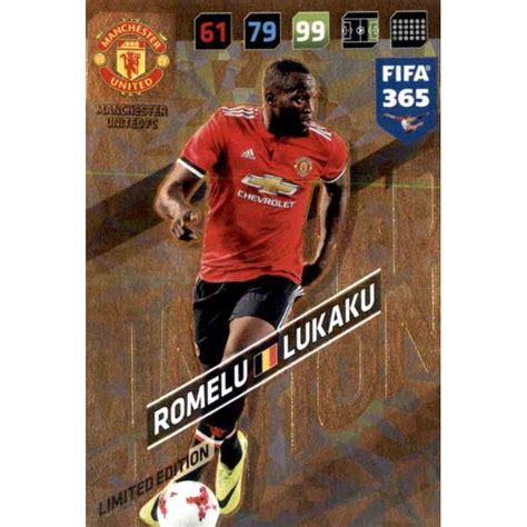 Trading Card Romelu Lukaku Limited Edition Panini Fifa 365 Adrenalyn Xl