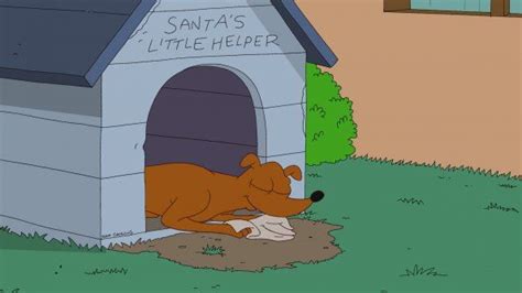 Santas Little Helper Sleeping In His Dog Kennel Santas Little