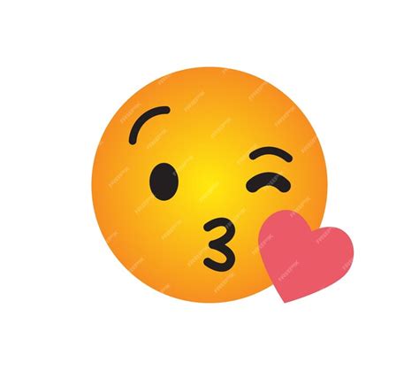 Premium Vector Kiss Emoji Vector Sticker