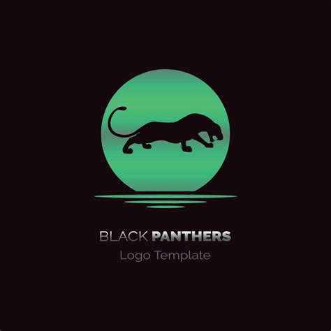 Black Panthers Logo Design Template Silhouette For Brand Or Company And