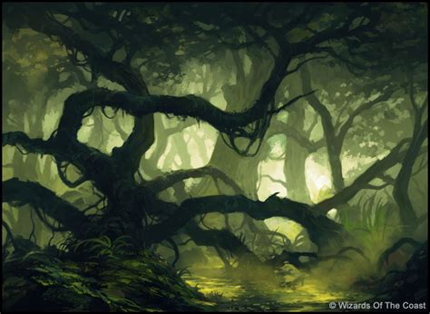 Mtg Swamp By Andreasrocha On Deviantart Landscape Art Fantasy