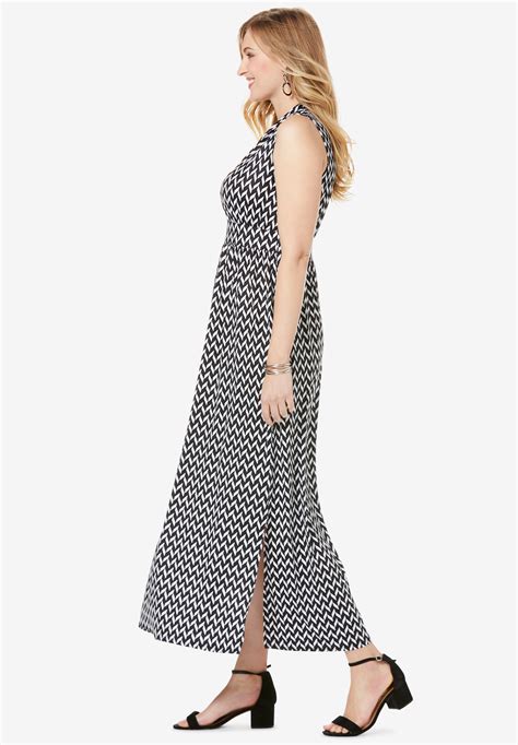 Travel Knit V Neck Maxi Dress Fullbeauty Outlet