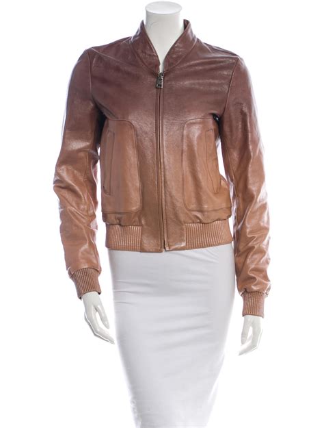 Prada Leather Gradient Jacket Clothing Pra61734 The Realreal