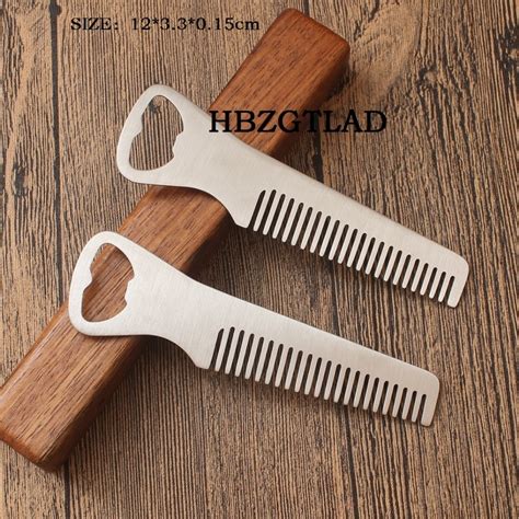 2017 New Arrival Stainless Steel Beard Combs Metal Anti Static Opener Dual Use Hair Styling Tool