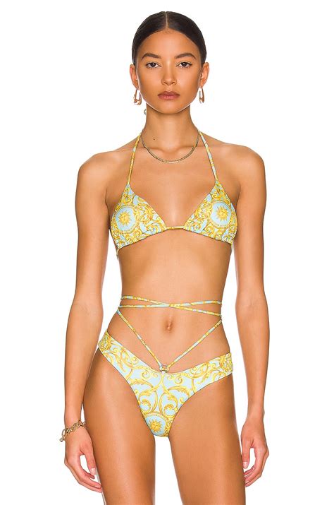 Monica Hansen Beachwear Sun Kissed Padded Triangle Bikini Top In Light