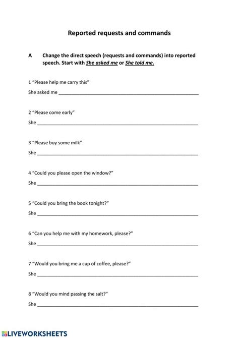 A Worksheet With The Words Reported In It